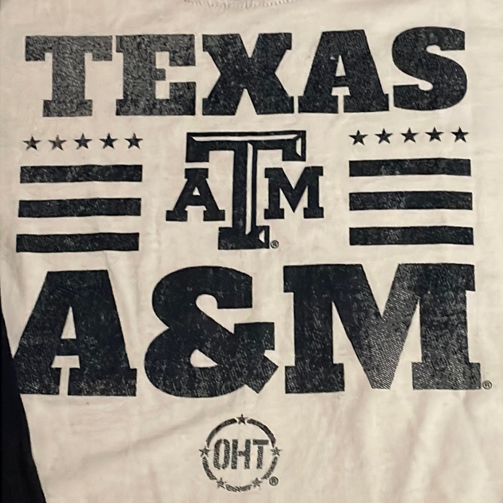 Texas A & M 3/4 length sleeve shirt
